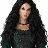 Renaissance Maiden Adult Wig (Black)