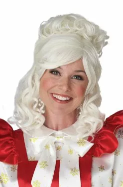 Mrs. Claus Wig And Bun Clip