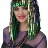 Mardi Gras Tinsel Adult Wig -Wigs Shop CC7022 001 full 1