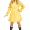 Yellow Raincoat Adult Costume -Wigs Shop F119554 full 1