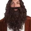 Biblical Adult Wig & Beard Set (Brown)