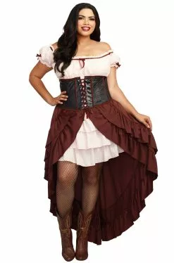 Saloon Gal Plus Size Costume