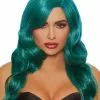 Long Wavy Teal Wig -Wigs Shop G11342 full 1