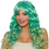 Long Wavy Ombre With Halo Braids Wig (Green/Honey) -Wigs Shop G11381 full 1