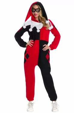 Harley Quinn Onesie Adult Costume