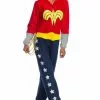 Wonder Woman Onesie Adult Costume -Wigs Shop R700571 full 1