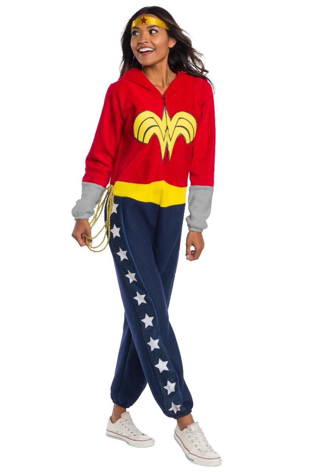 Wonder Woman Onesie Adult Costume 3 Wonder Woman Onesie Adult Costume